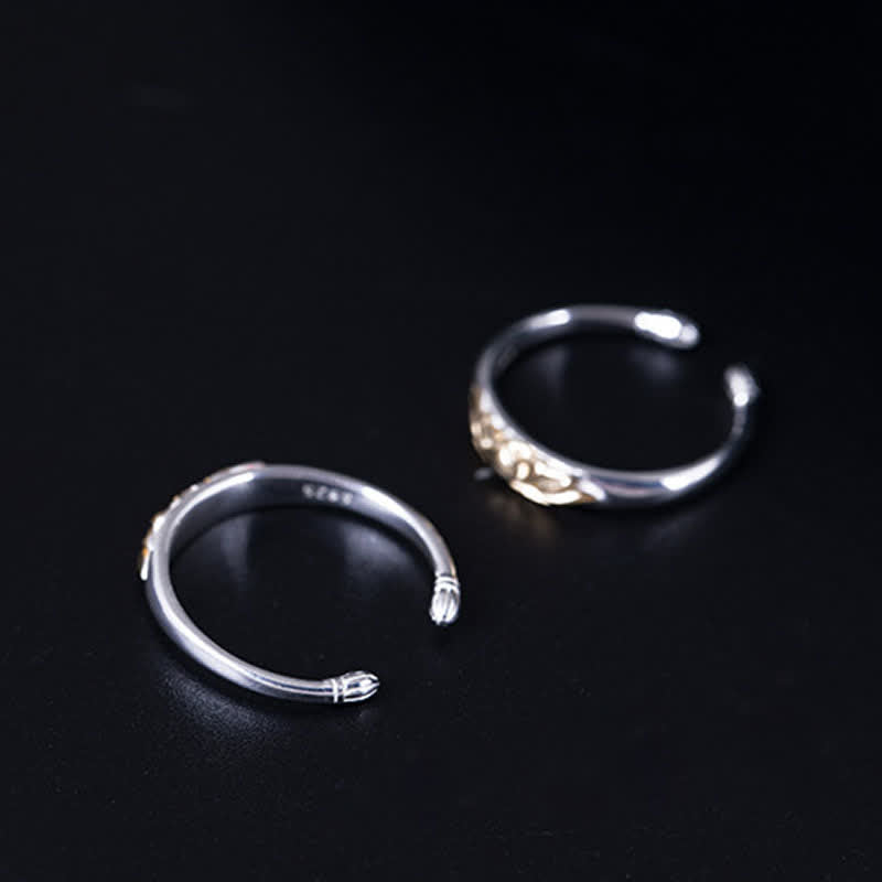 Buddha Stones 925 Sterling Silver Lotus Flower New Beginning Ring - image 8