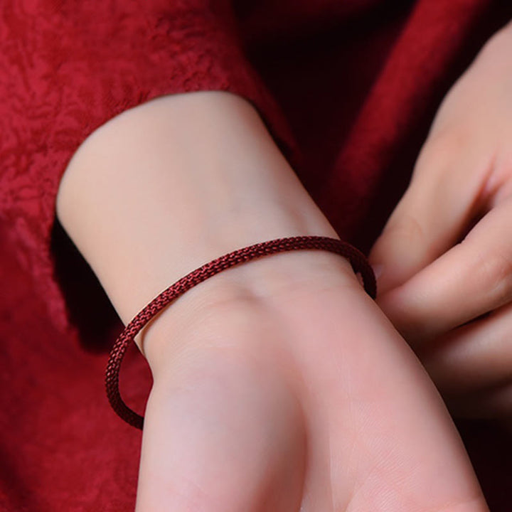 Buddha Stones Simple Design Handmade Luck Braid String Cuff Bracelet - image 10