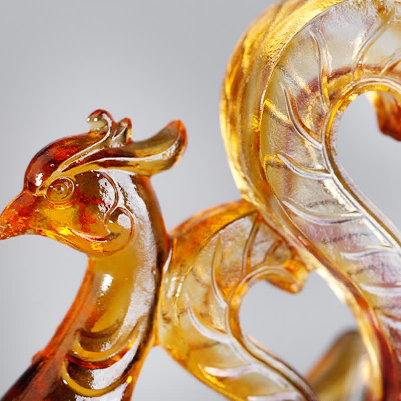 Feng Shui Four Symbols Azure Dragon Handmade Liuli Crystal Art Piece Home Office Decoration - image 10