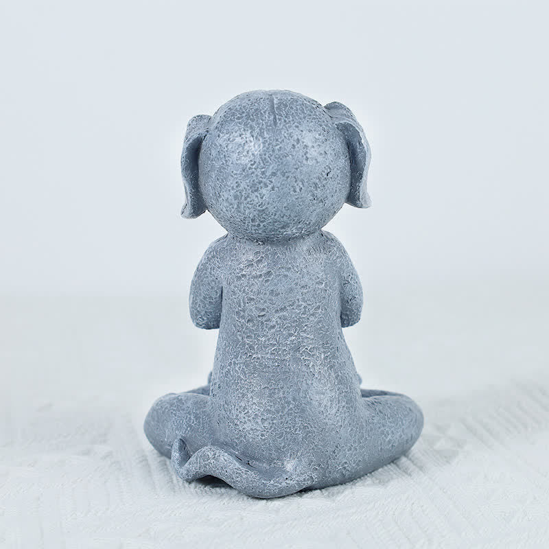 Meditating Zen Dog Cat Frog Decoration - image 4