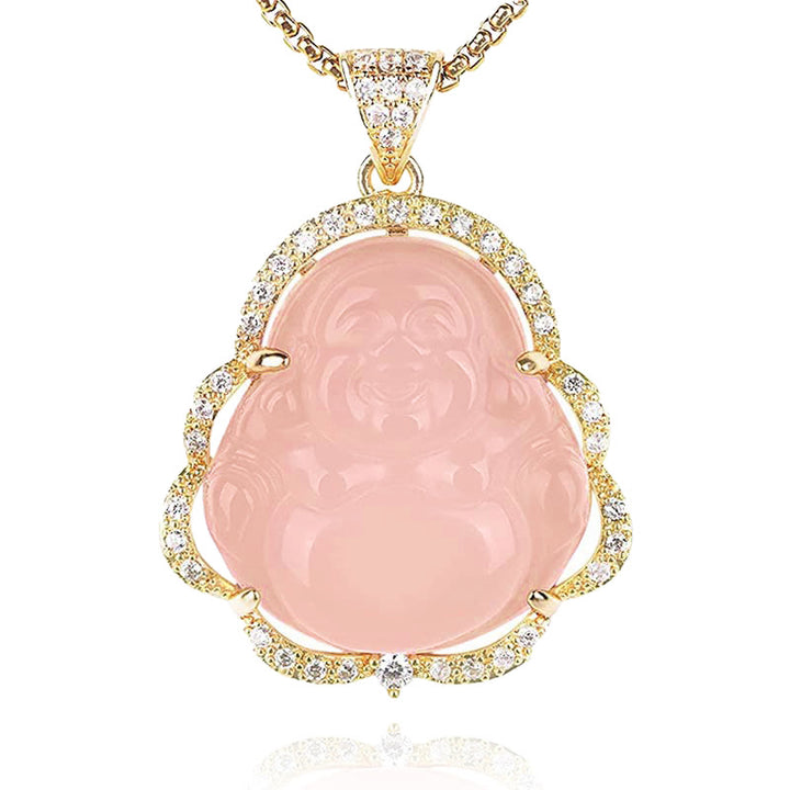 Buddha Stones Good Luck Laughing Buddha Necklace - image 13