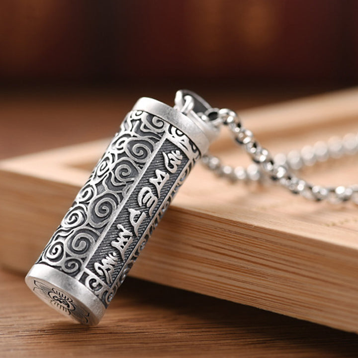 Buddha Stones Six True Words Protection Necklace Pendant - image 5