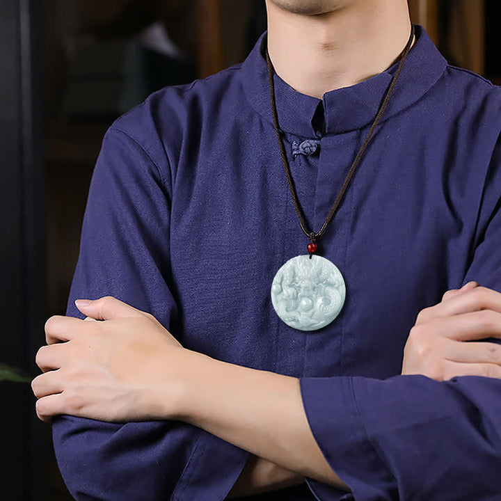 ❗❗❗A Flash Sale-  Buddha Stones Chinese Zodiac Dragon Jade Success Amulet String Necklace - image 4