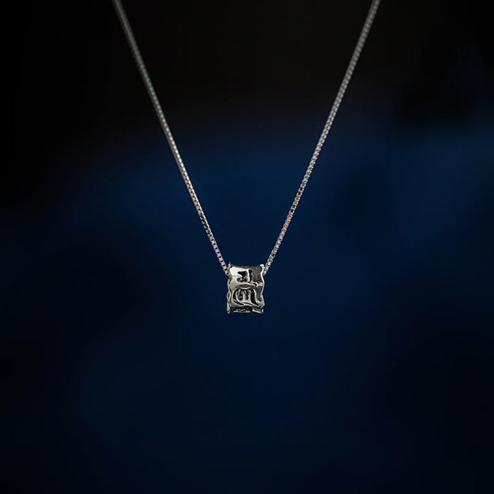 Buddha Stones 925 Sterling Silver Tibetan Om Mani Padme Hum Engraved Love Focus Necklace Pendant - Om Mani Padme Hum&45cm Chain - image 6