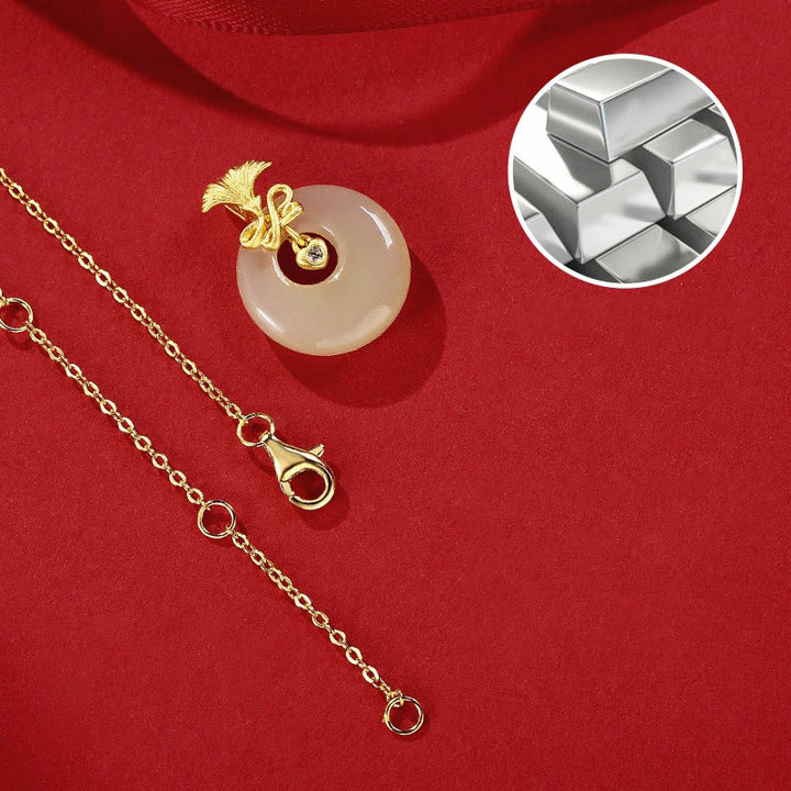 Buddha Stones 925 Sterling Silver Natural Hetian Jade Carnation Flower Prosperity Necklace Pendant - image 2