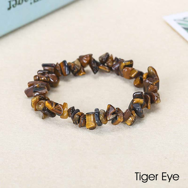 Natural Irregular Shape Crystal Stone Warmth Soothing Bracelet - Tiger Eye(Wrist Circumference: 15-16cm) - image 61