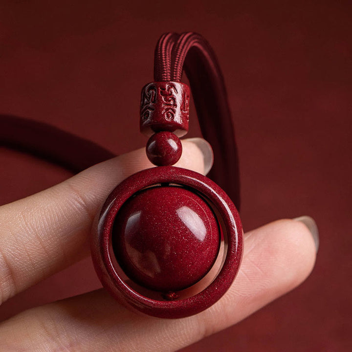 Buddha Stones Cinnabar Om Mani Padme Hum PiXiu Blessing Lucky Bead Necklace Pendant - image 9