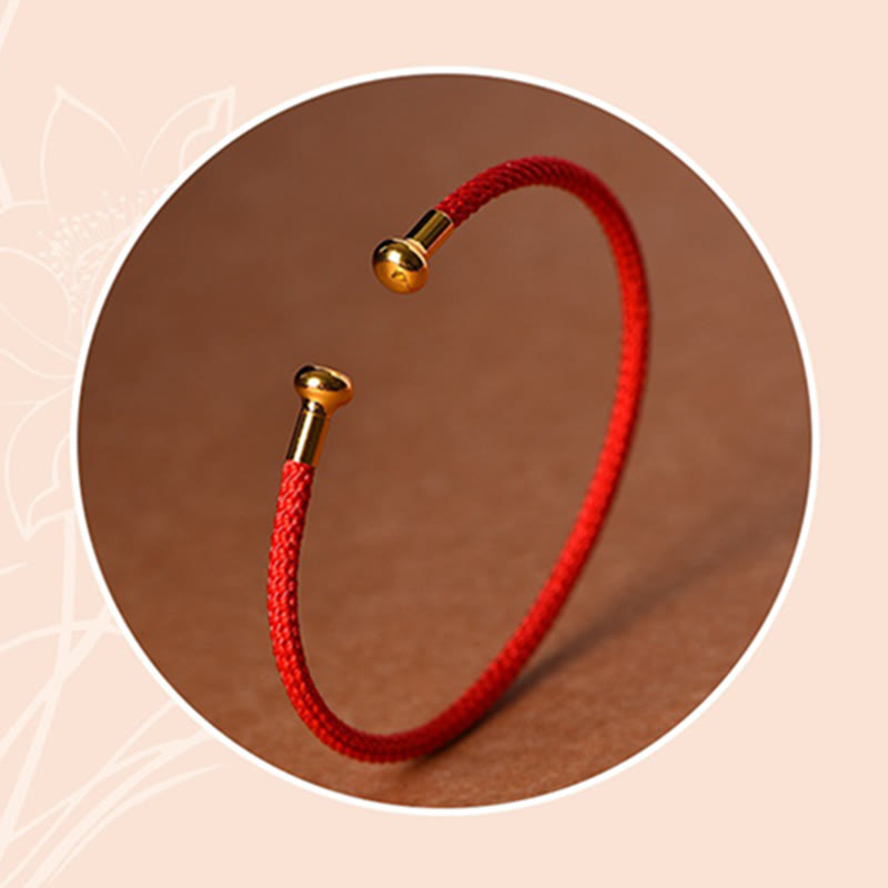 Buddha Stones Simple Design Handmade Luck Braid String Cuff Bracelet - image 6