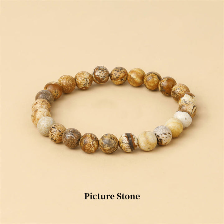 Buddha Stones Natural Stone Quartz Healing Beads Bracelet