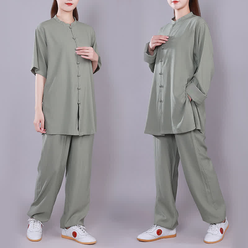 Tai Chi Qigong Meditation Prayer Spiritual Zen Practice Unisex Cotton Linen Clothing Set - image 18
