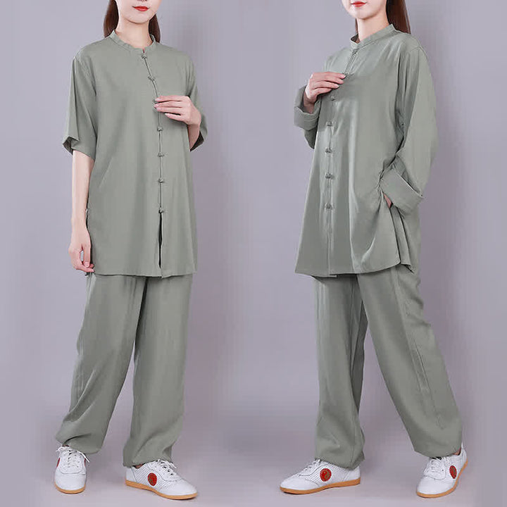 Tai Chi Qigong Meditation Prayer Spiritual Zen Practice Unisex Cotton Linen Clothing Set - image 18