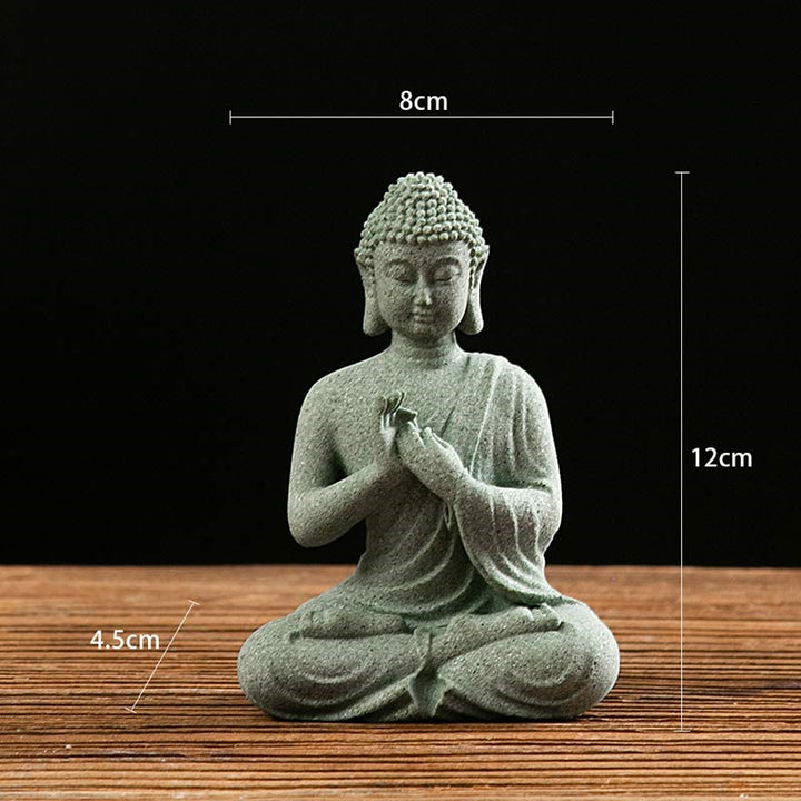 Tibetan Meditation Contemplation Buddha Serenity Compassion Statue Figurine Decoration - Praying 8*4.5*12cm - image 5