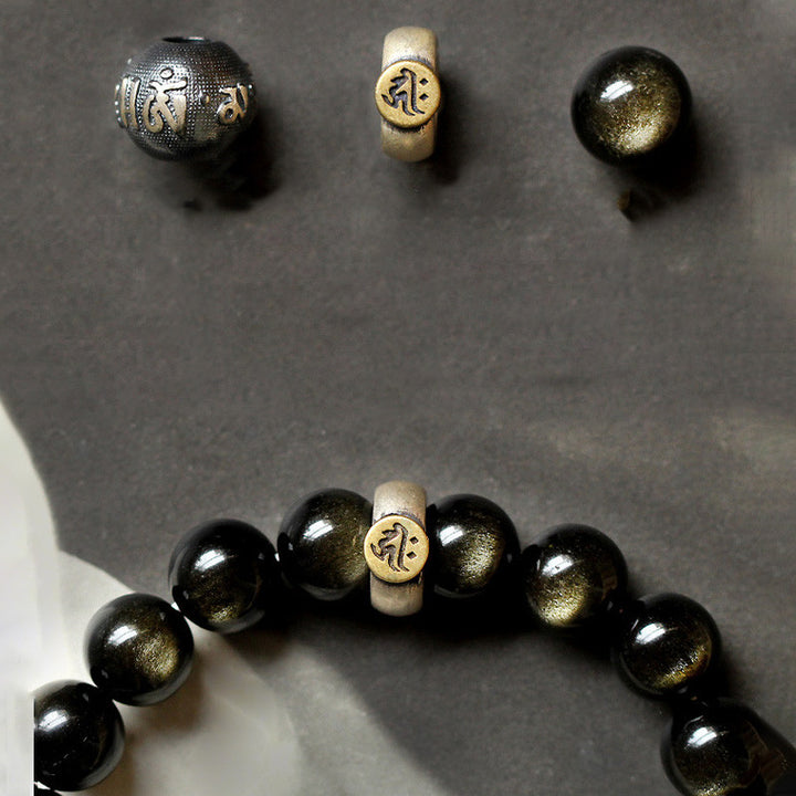 Chinese Zodiac Natal Buddha Obsidian Purification Bracelet - image 17