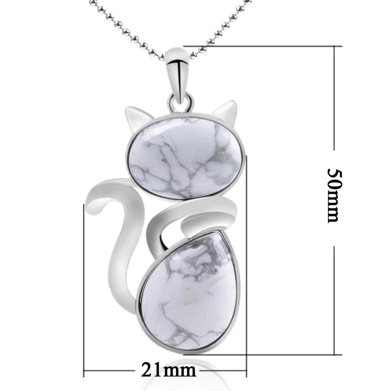 Buddha Stones Cat Pattern Natural Crystal Protection Necklace Pendant - image 23
