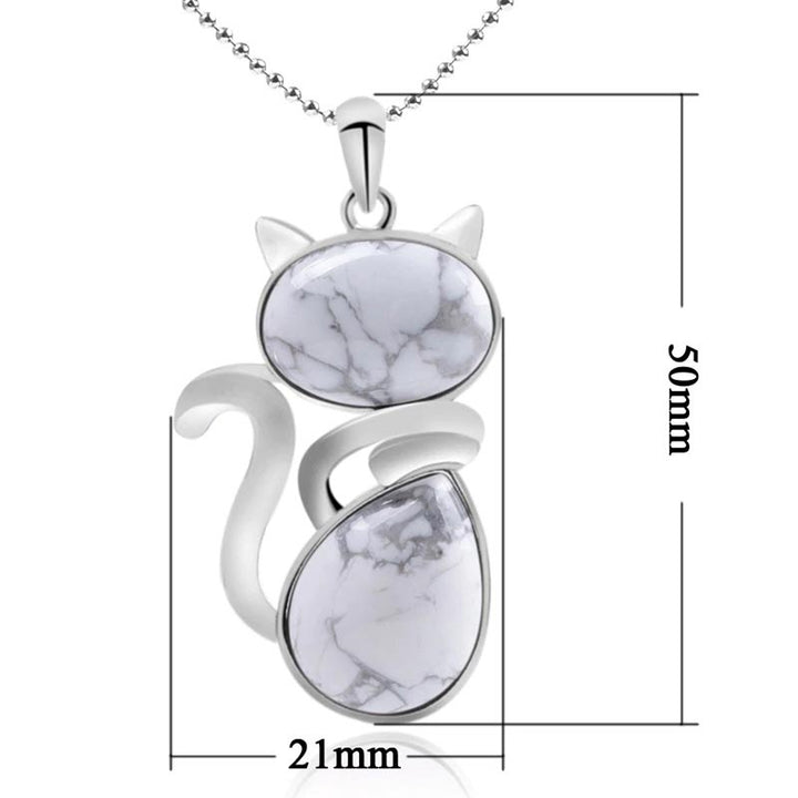 Buddha Stones Cat Pattern Natural Crystal Protection Necklace Pendant - image 23