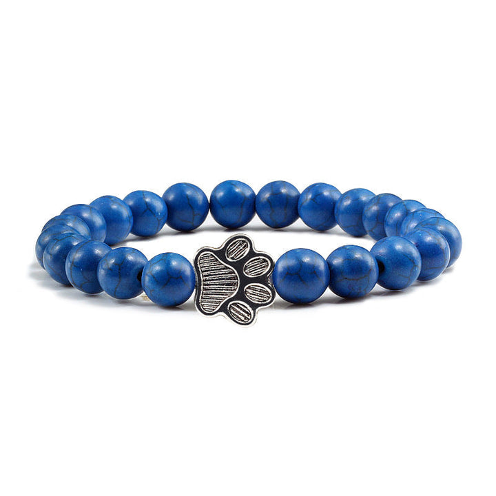 Buddha Stones “Save A Dog” Stone Bracelet - Dark Blue Beads - image 12