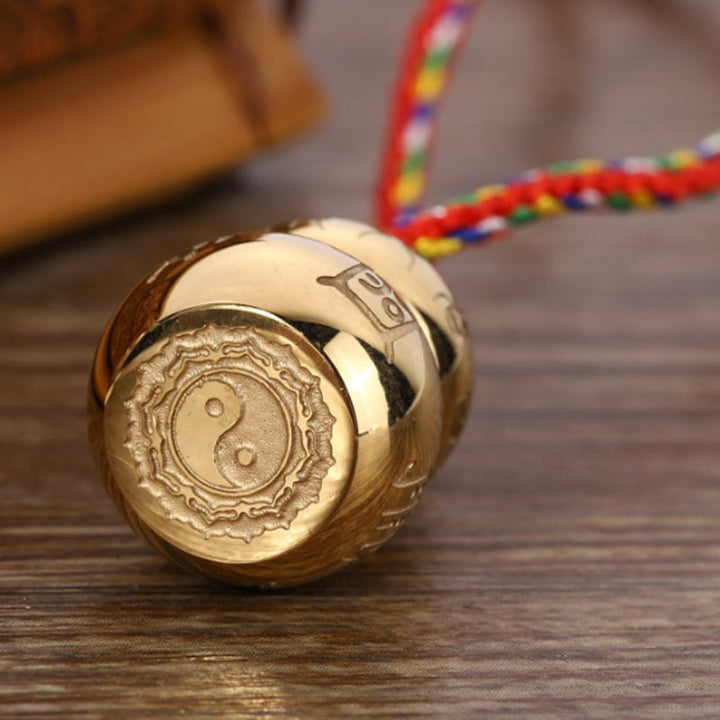 Buddha Stones Tibetan Yin Yang Symbol Gourd Harmony Titanium Steel Necklace Pendant - image 3