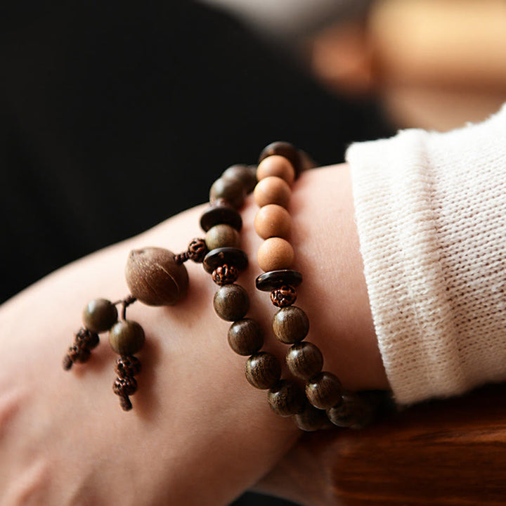 Tibetan Sandalwood Protection Charm Mala Bracelet - image 2