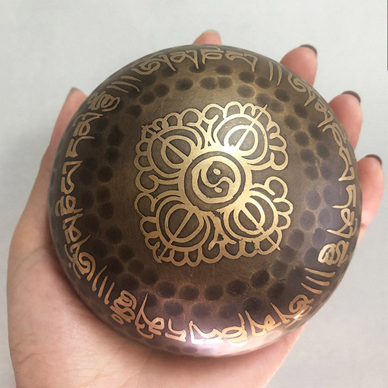 Tibetan Sound Bowl Handcrafted for Yoga and Meditation Singing Bowl Set - image 8