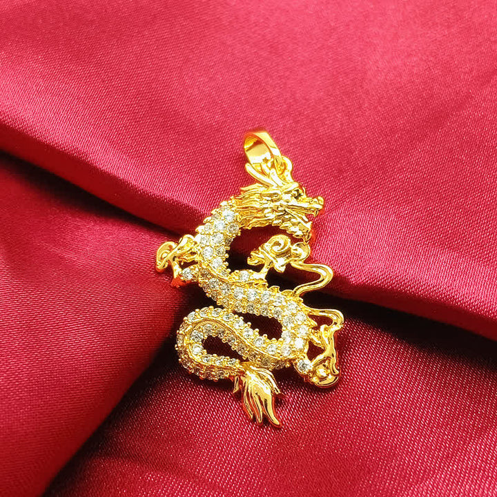 Gold Dragon Protection Necklace Pendant - image 8