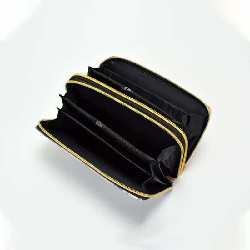 Peacock Double-sided Embroidery Cash Holder Wallet Shopping Purse - image 7