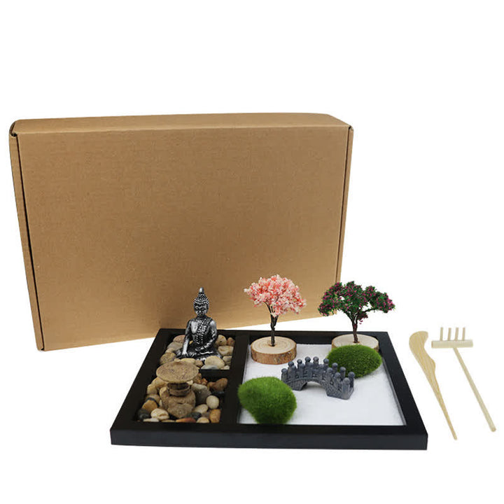 Buddha Stones Buddha Symbol Tree Landscape Meditation Calm Zen Garden Decoration - image 2