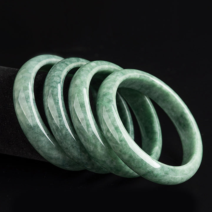 Buddha Stones Natural Jade Luck Wealth Bangle Bracelet - image 11