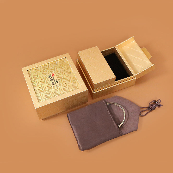 Retro Jewelry Storage Feather Pattern Box Gift Box - image 8