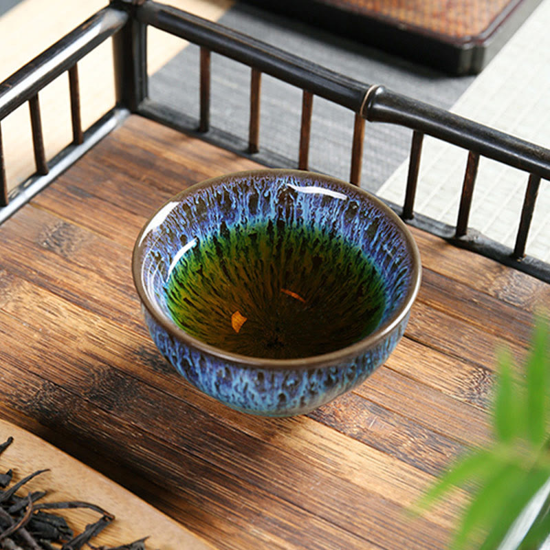 Multicolor Ceramic Teacup Ocean Wave Tea Cups