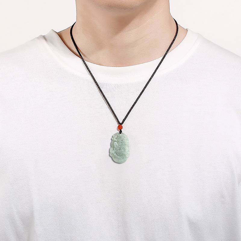 Natural Jade 12 Chinese Zodiac Sucess Pendant Necklace - image 21
