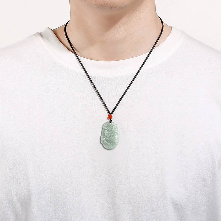 Natural Jade 12 Chinese Zodiac Sucess Pendant Necklace - image 21