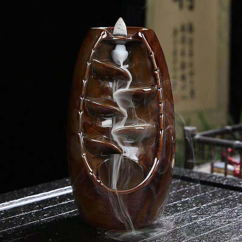 Tibetan Dragon Protection Incense Burner Decoration - Brown - image 5