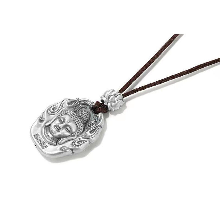Buddha Stones Chinese Zodiac Natal Buddha Om Mani Padme Hum Lotus Compassion Necklace Pendant - image 8