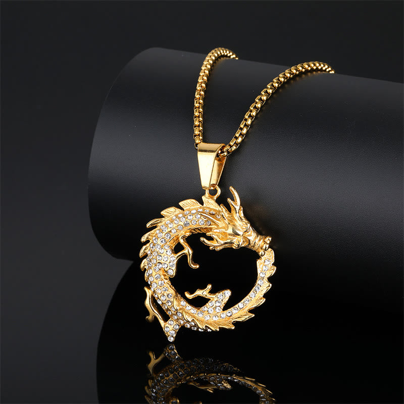 Buddha Stones Chinese Zodiac Dragon Pattern Success Necklace Pendant - image 2
