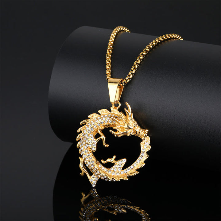 Buddha Stones Chinese Zodiac Dragon Pattern Success Necklace Pendant - image 2