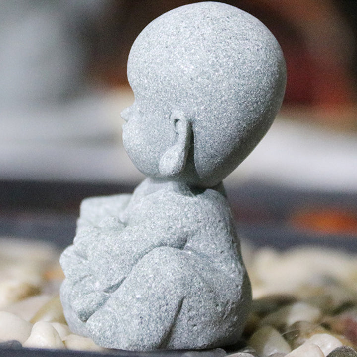 Buddha Stones Meditation Prayer Monk Buddha Statue Serenity Home Decoration - image 7