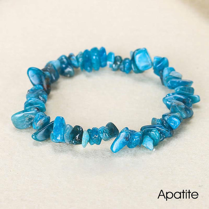 Natural Irregular Shape Crystal Stone Warmth Soothing Bracelet - Apatite(Wrist Circumference: 15-18cm) - image 48