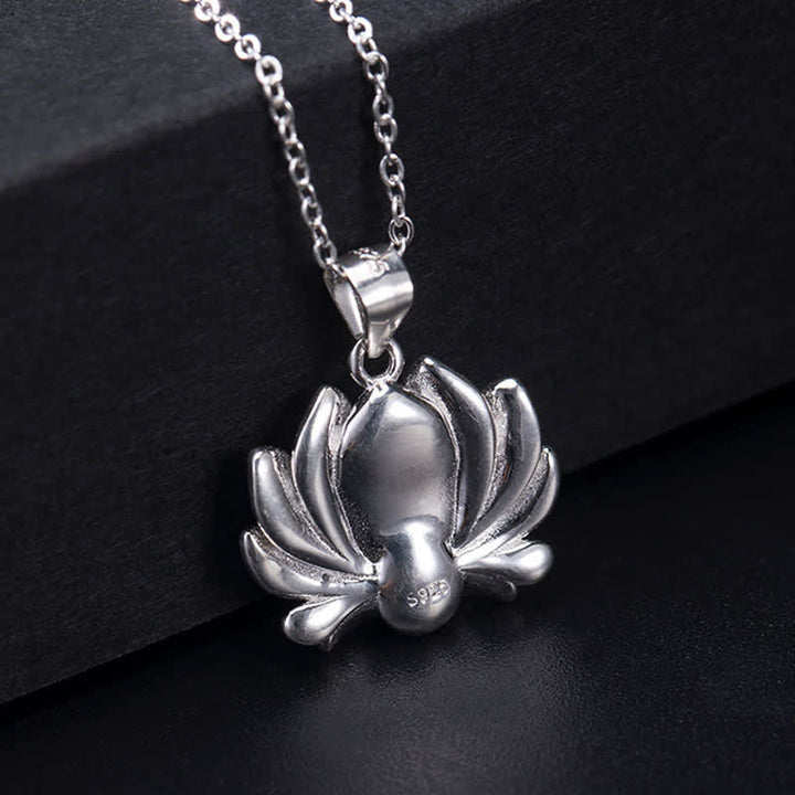 Buddha Stones 925 Sterling Silver Lotus Flower Pearl Wealth Necklace Pendant - image 9