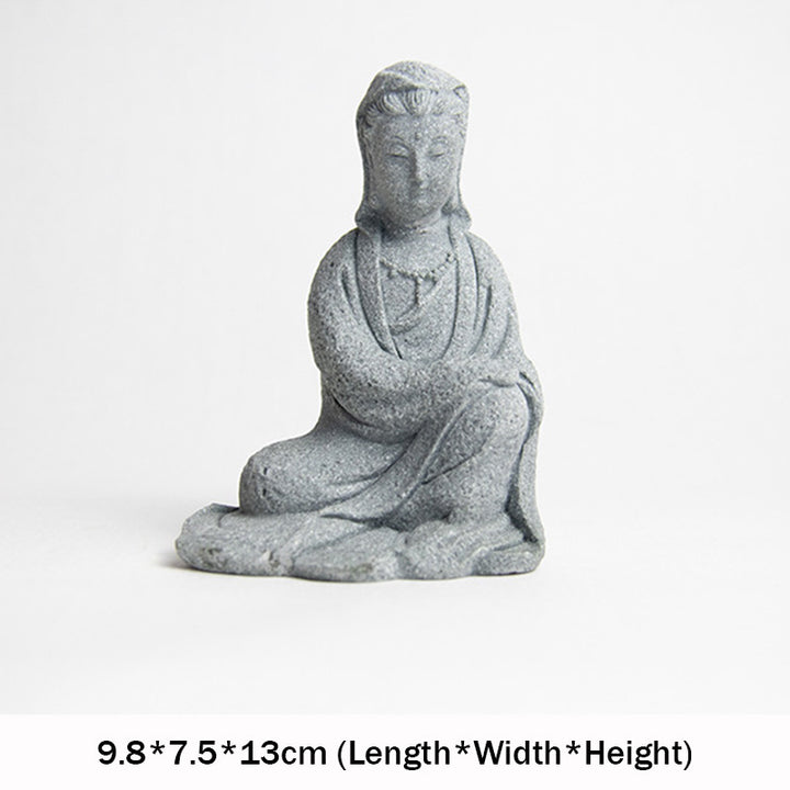 Buddha Stones Avalokitesvara Statue Blessing Home Decoration - 9.8*7.5*13cm - image 11