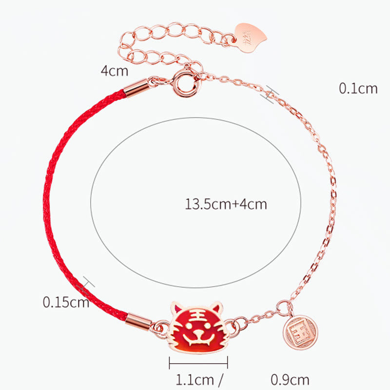 Buddha Stones 925 Sterling Silver Color-changing Chinese Zodiac Luck Protection Red String Chain Bracelet - image 14