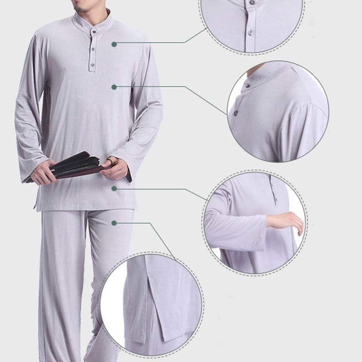 Meditation Prayer Spiritual Zen Tai Chi Practice Yoga Clothing Men's Set