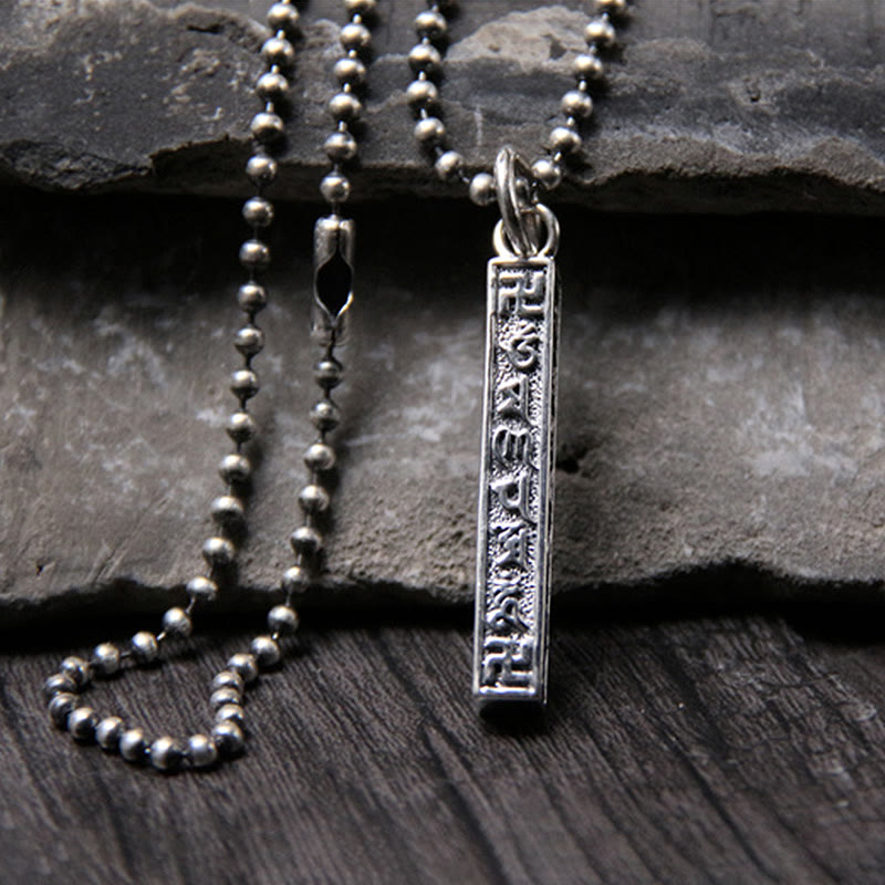 925 Sterling Silver Tibetan Om Mani Padme Hum Buddha Swastika Symbol Wisdom Necklace Pendant - image 2