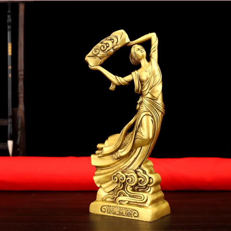 Bodhisattva Nuwa Mends The Sky Protection Copper Statue Decoration - image 1