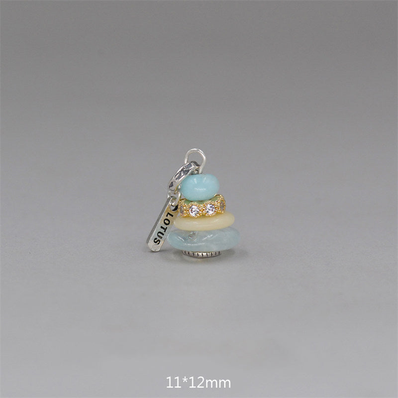 Buddha Stones Zen Cairn Labradorite Various Crystals Calm Pendant Necklace - Amazonite&Topaz&Aquamarine Pendant 11*12mm - image 34