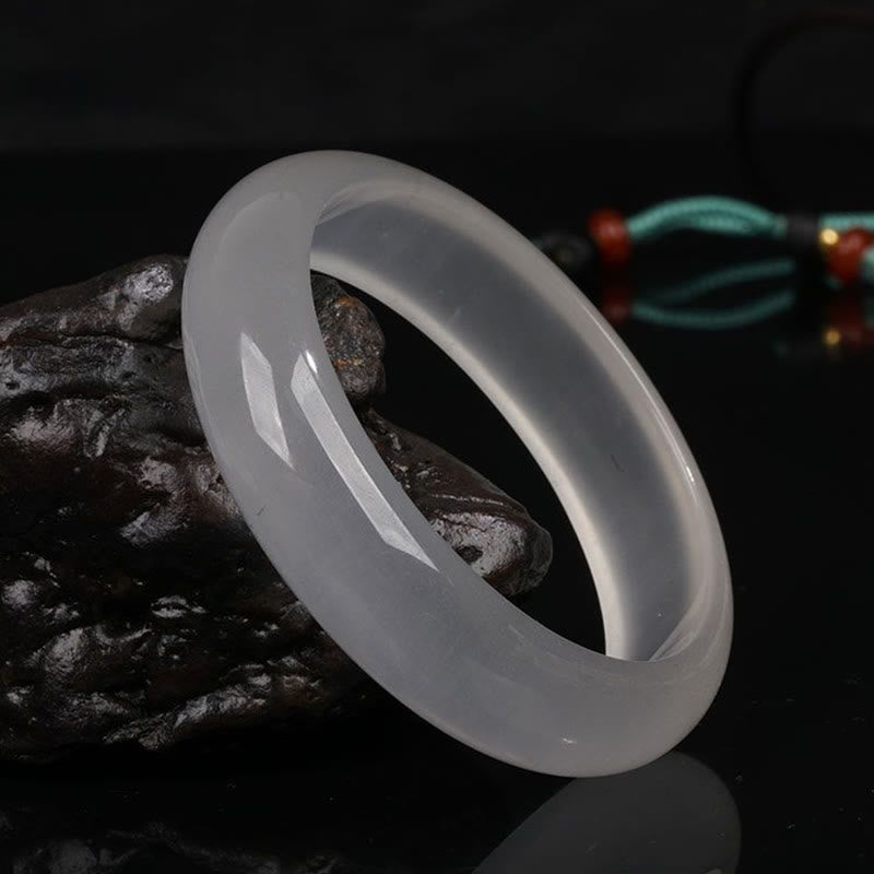 Natural Translucent Golden Silk Jade Wealth Luck Bracelet Bangle - image 9