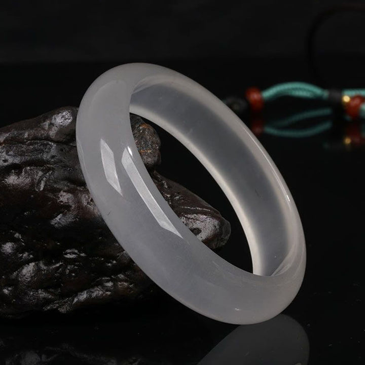 Natural Translucent Golden Silk Jade Wealth Luck Bracelet Bangle - image 9