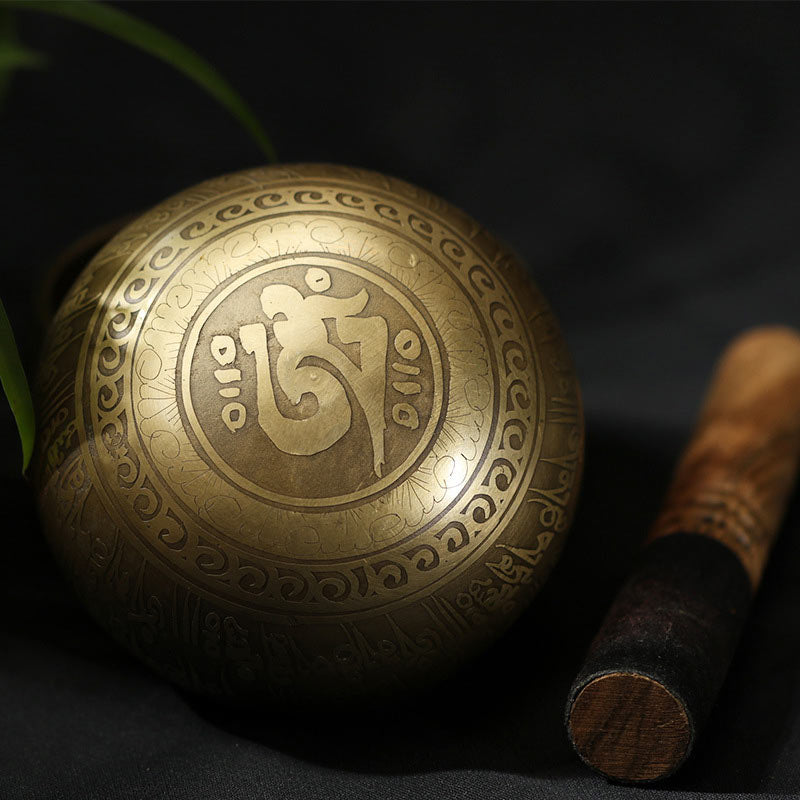 Buddha Stones Tibetan Meditation Sound Bowl Handcrafted for Healing and Mindfulness Singing Bowl Set - image 7
