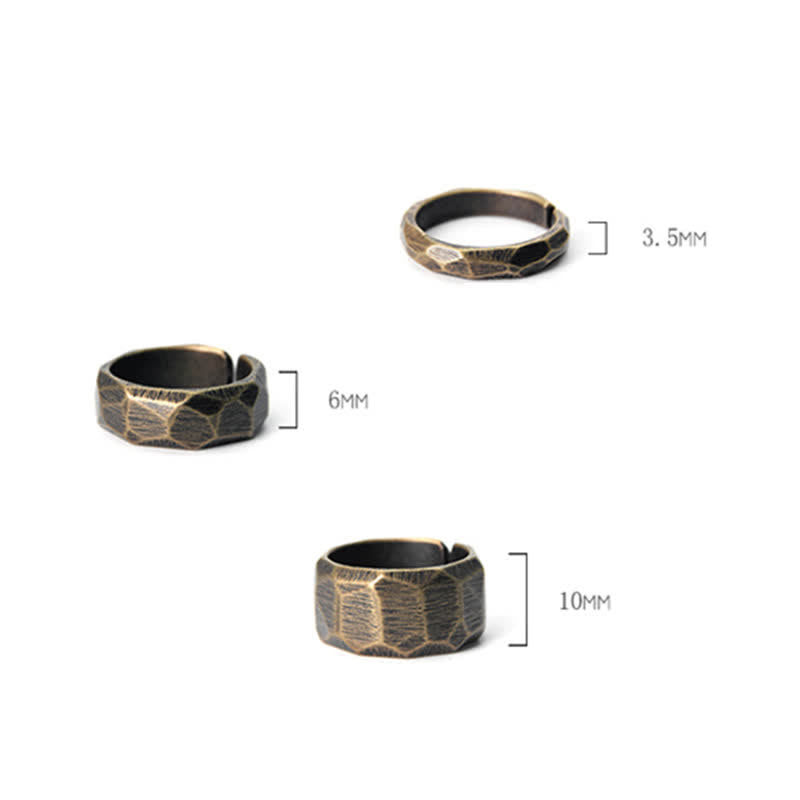 Buddha Stones Tibetan Simple Design Copper Wealth Ring - image 25