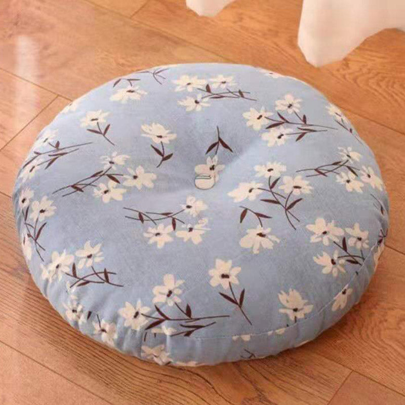 Lotus Simple Pattern Linen Meditation Seat Cushion Home Living Room Decoration - Detachable - 40cm*10cm - LightCyan - image 25