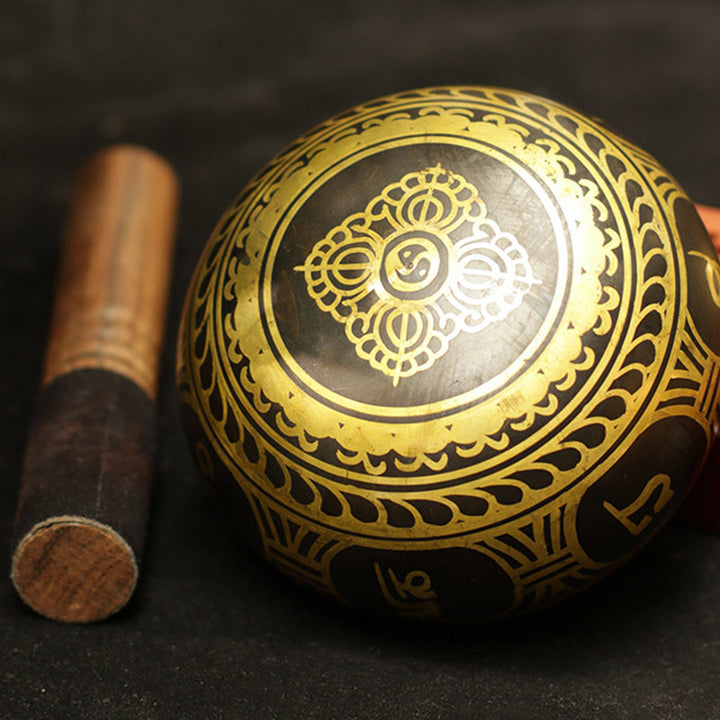 Tibetan Meditation Sound Bowl Handcrafted for Healing and Mindfulness Support Protection Singing Bowl Set - image 10